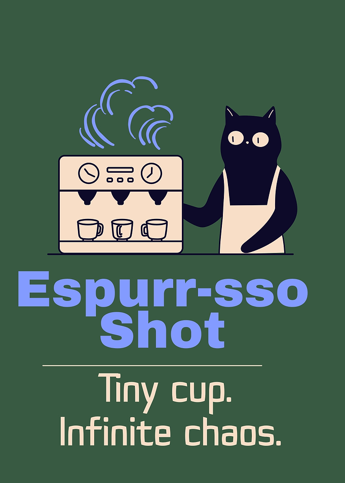Espurr-sso Shot: Cat Barista Illustration