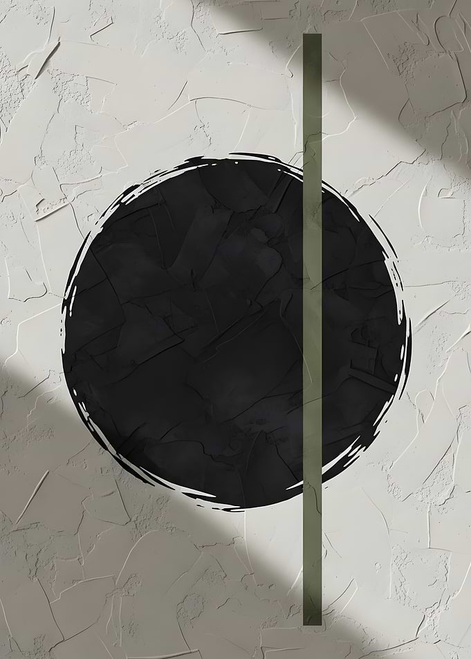 Abstract Circle and Line Art