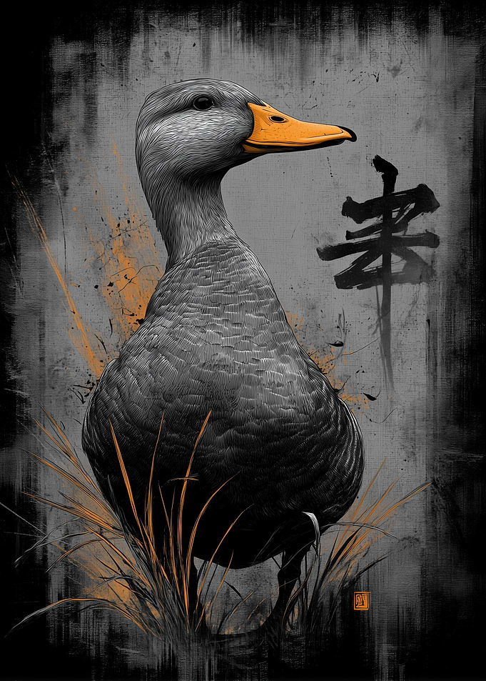 Ukiyo Minimalism Duck