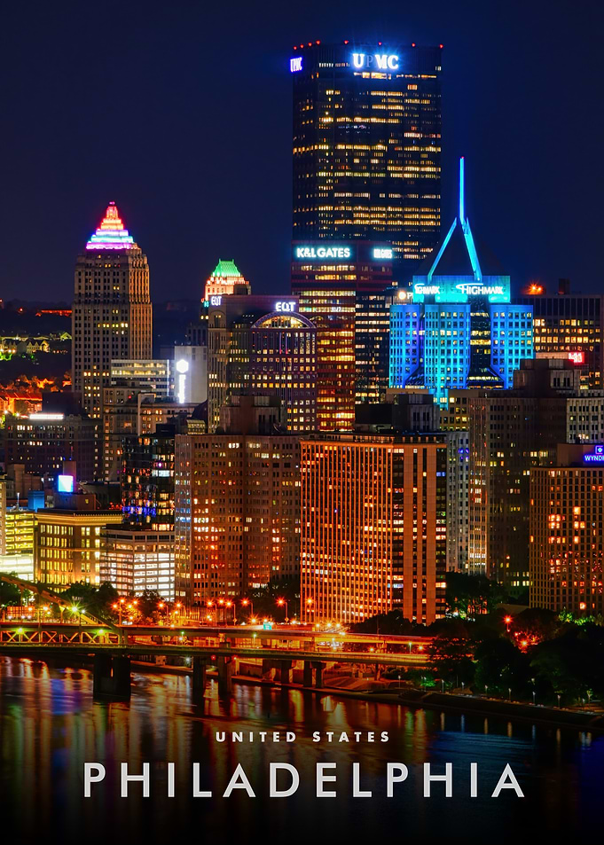Philadelphia Cityscape at Night
