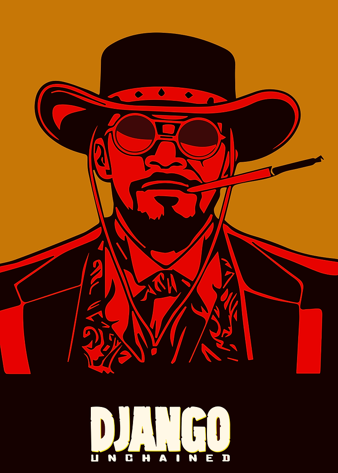 Django Unchained Movie Poster Art