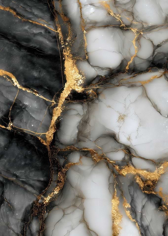 Black White and Gold Marble Texture