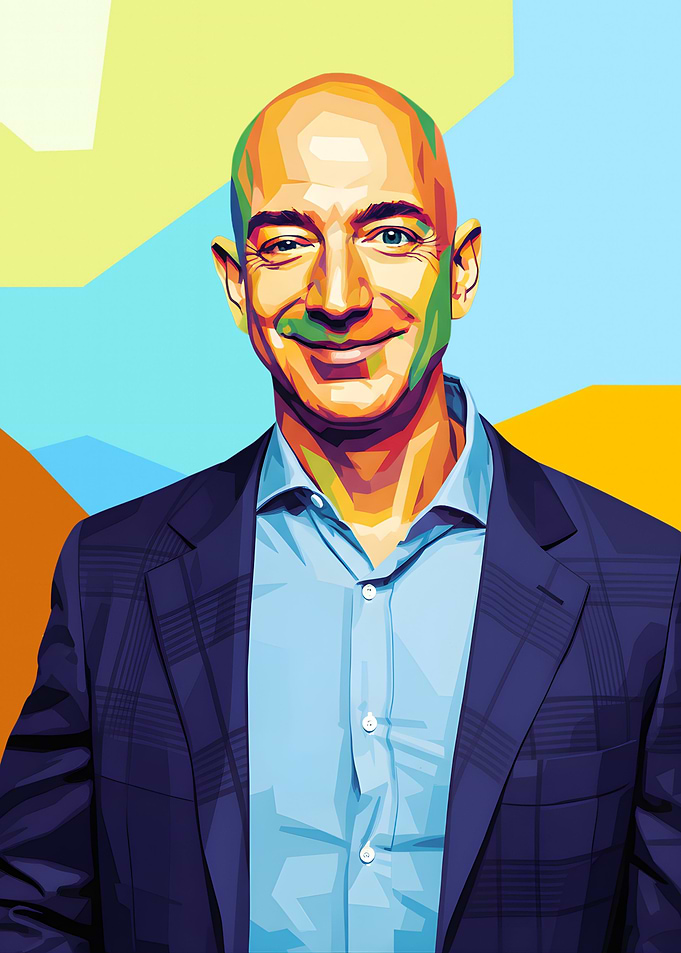 Jeff Bezos Pop Art Portrait