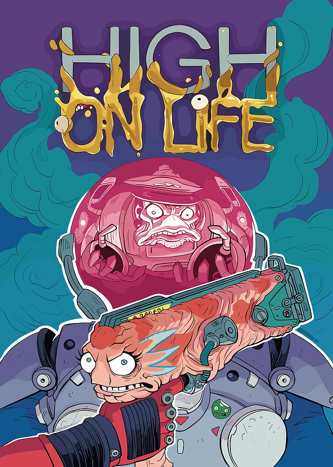 High on Life Comic Style Art