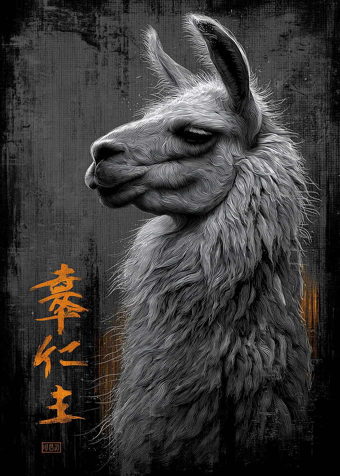 Ukiyo Minimalism Llama