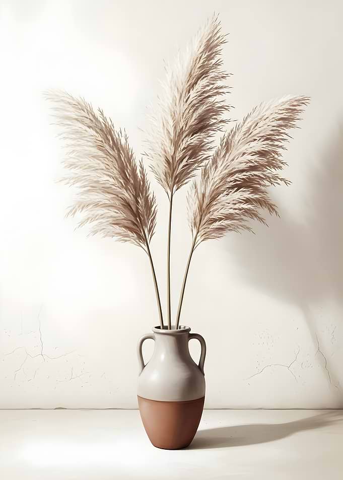 Pampas Grass in Vase Still Life