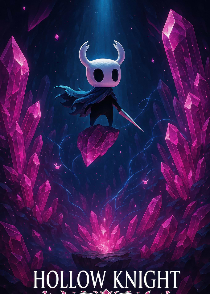 Hollow Knight in Crystal Caverns