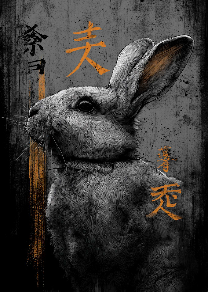 Ukiyo Minimalism Rabbit
