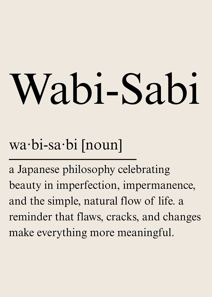 Wabi-sabi in Japanese Definition Text Art