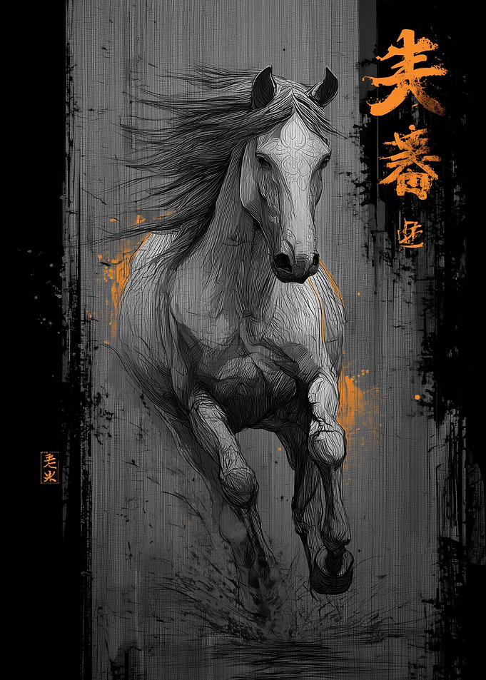 Ukiyo Minimalism Horse