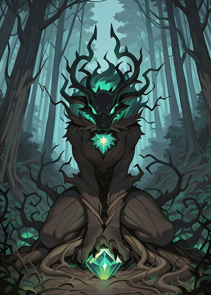 Forest Spirit with Emerald Gems