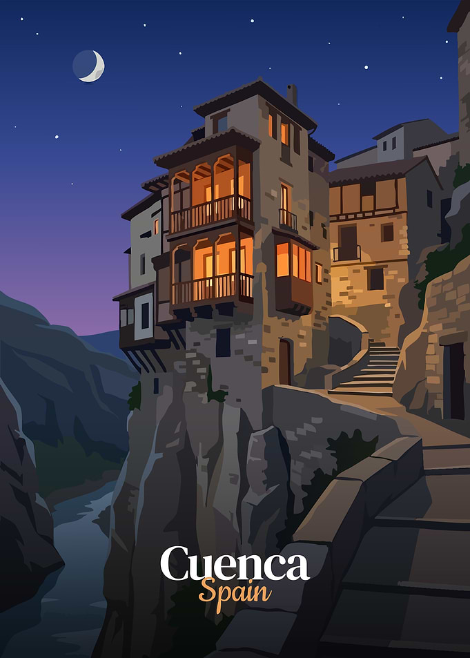 Cuenca, Spain at Night