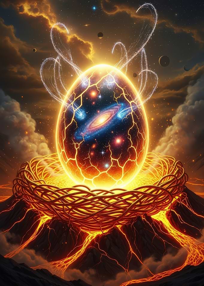 Cosmic Egg in Fiery Nest