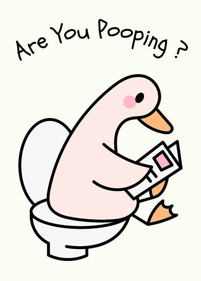Duck on Toilet Reading