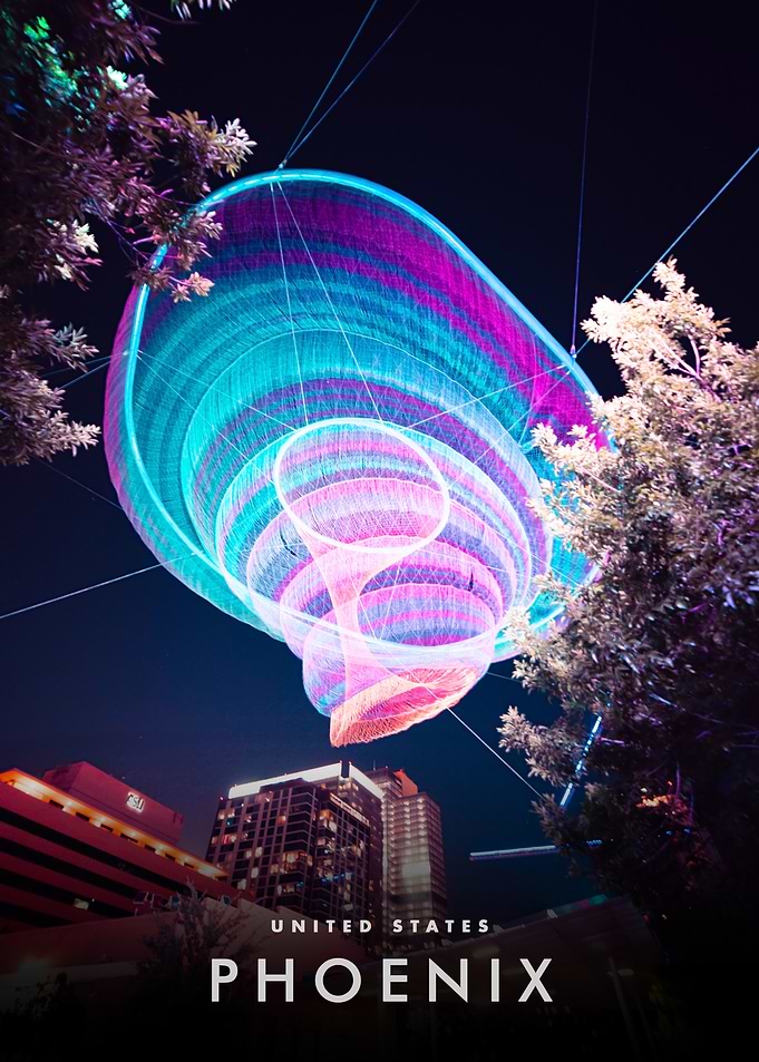 Phoenix, Arizona, United States at Night