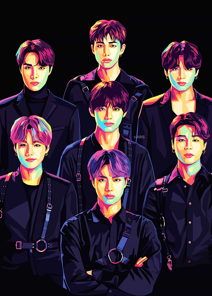 BTS Pop Art Portrait