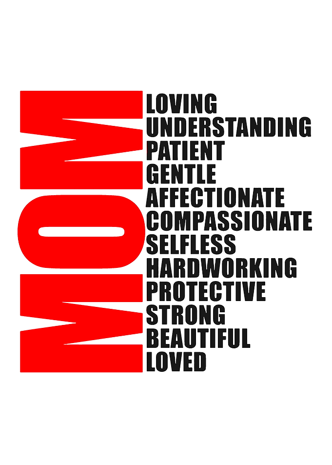Mom: Loving, Understanding, Patient, Gentle