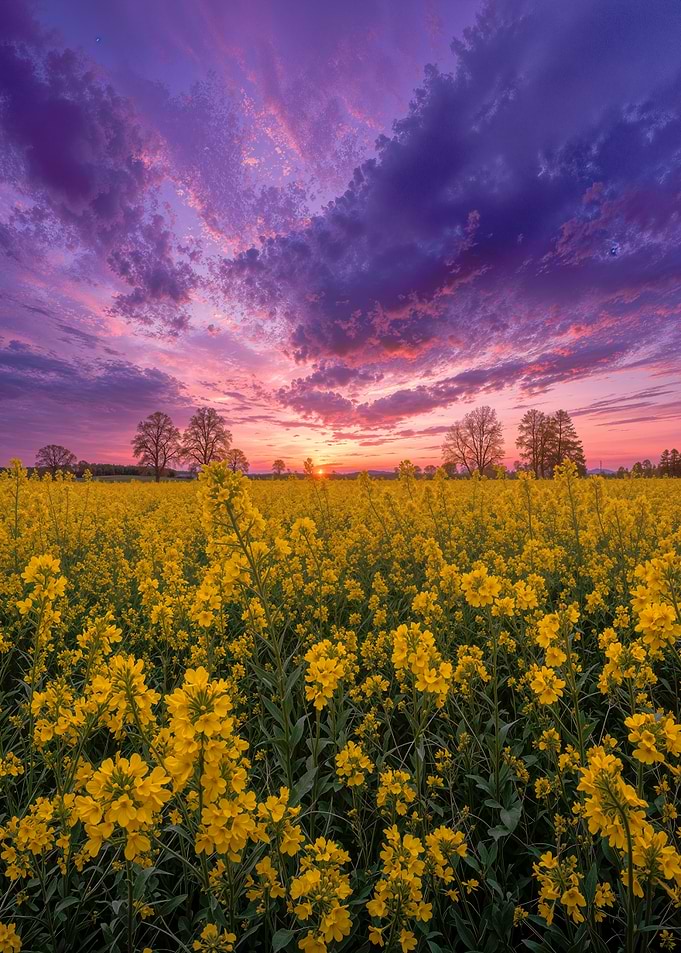 Yellow Field Sunset