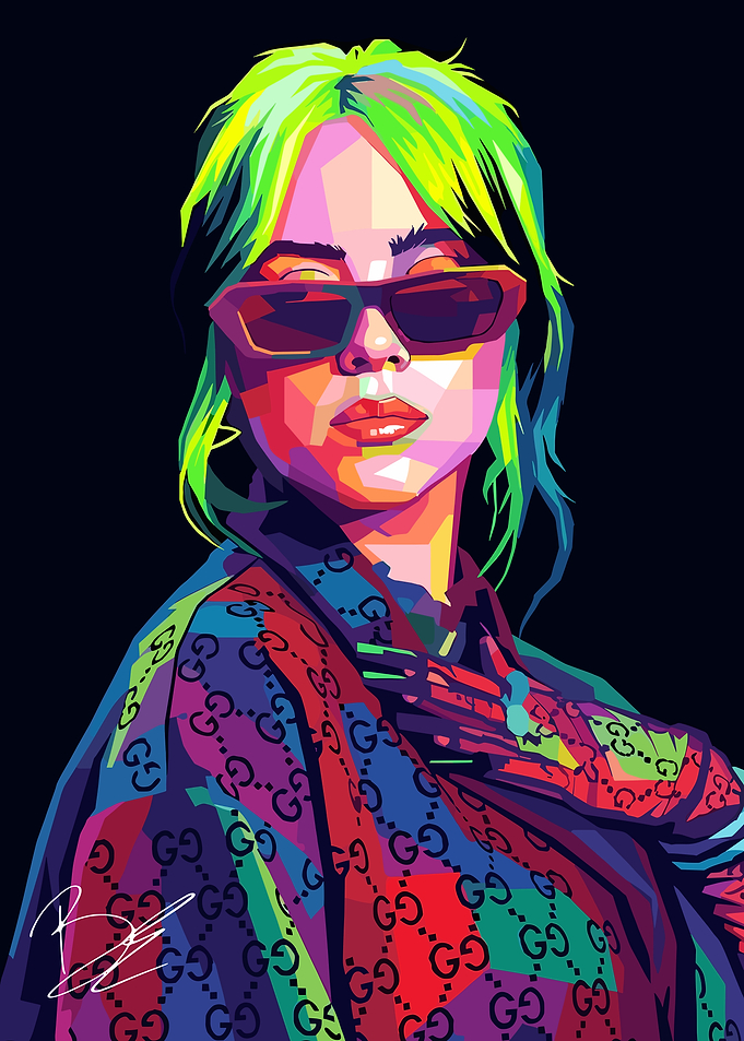 Billie Eilish Pop Art Portrait