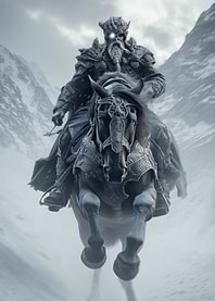 Odin Riding Demonic Horse Sleipnir