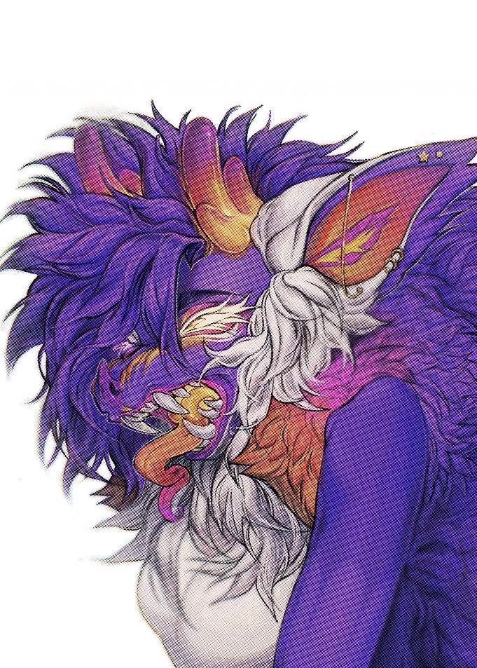 Purple Furry Character Illustration