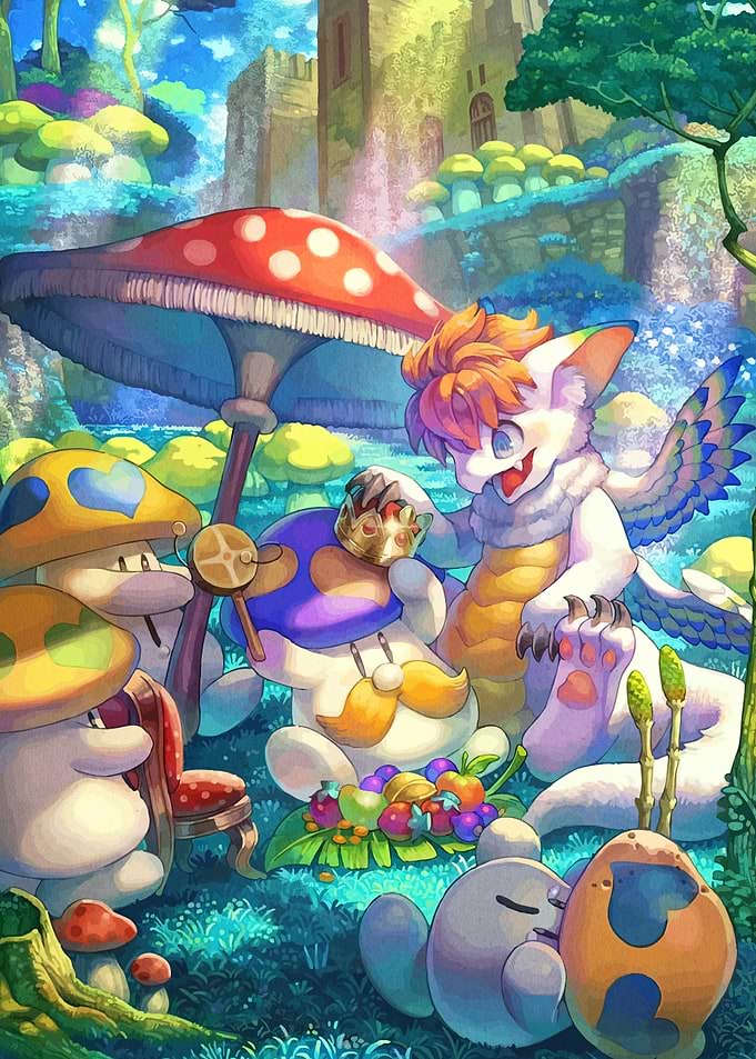 Fantasy Creature Mushroom Friends