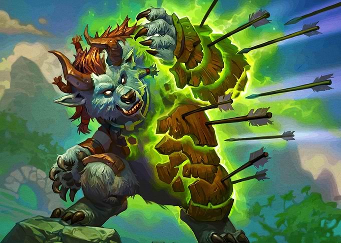 Armored Creature Hit by Arrows