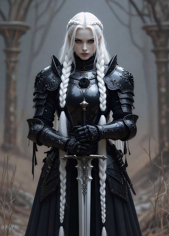 Female Knight Paladin Demon Diablo Slayer