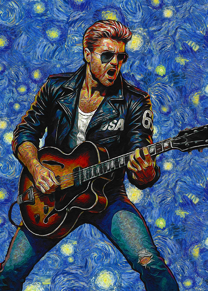 George Michael Starry Night Guitar
