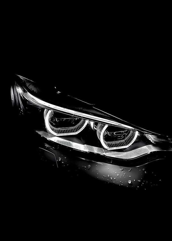Car Headlight Close-Up