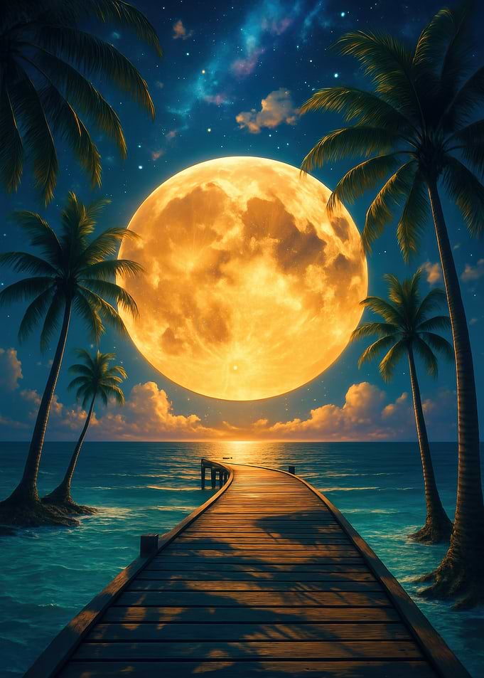 Tropical Moonlight Pier