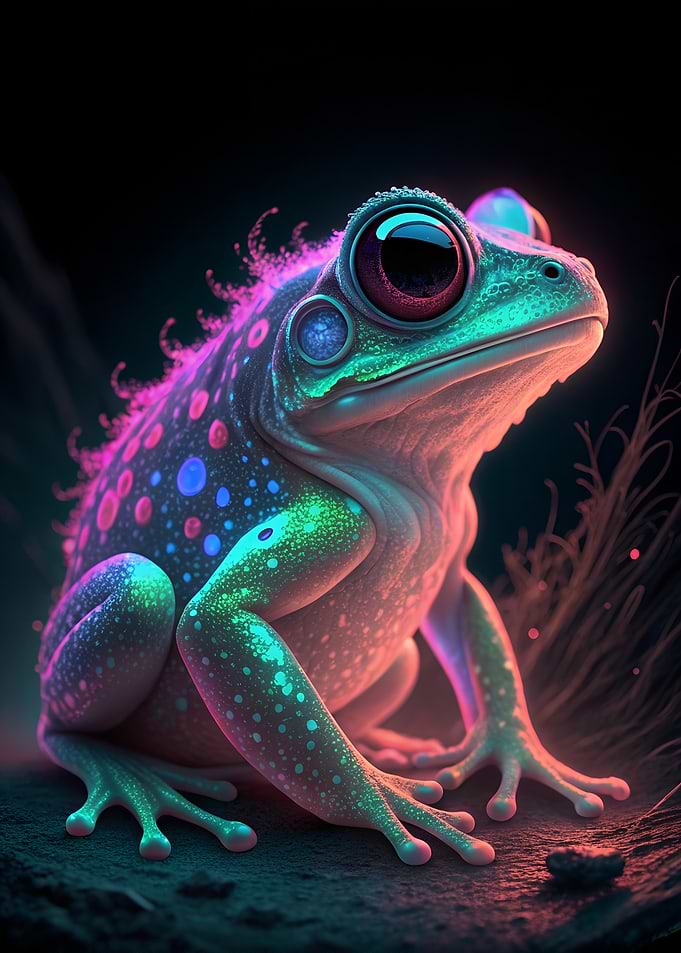 Neon Baby Frog
