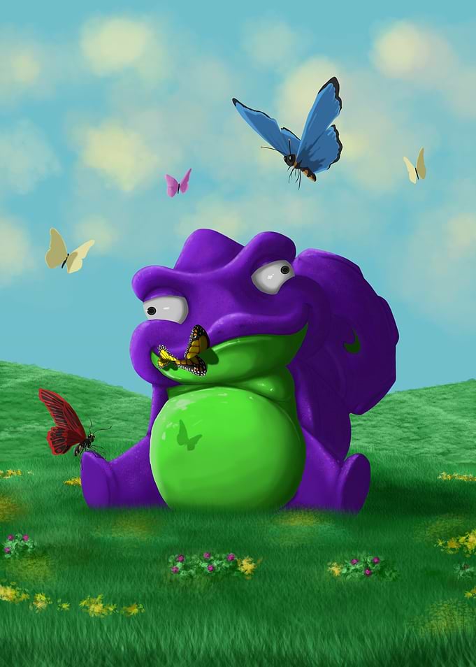 Gomi in the meadow