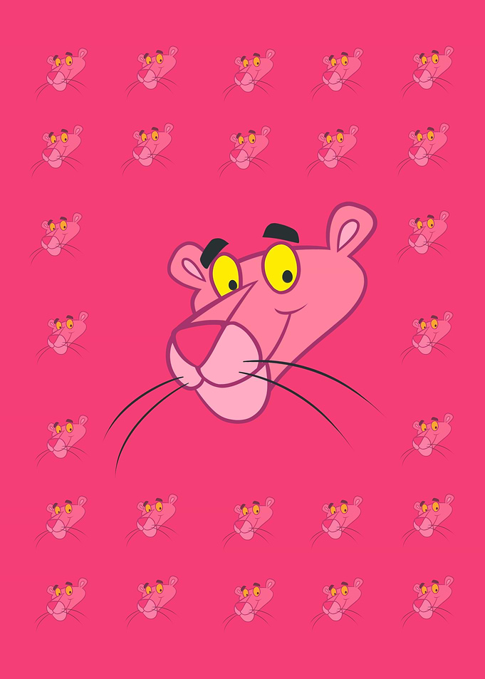 Pink Panther Head With Pattern