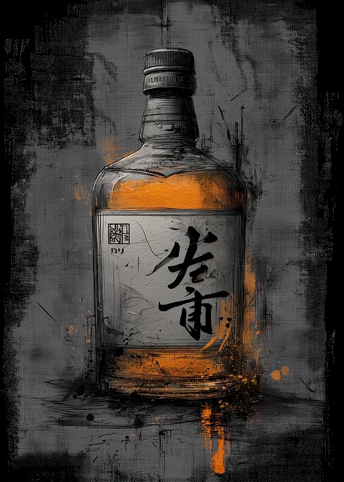 Ukiyo Minimalism Whiskey Bottle