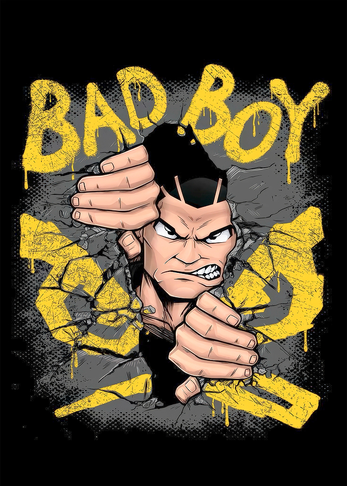 Bad Boy Breaking Through Wall