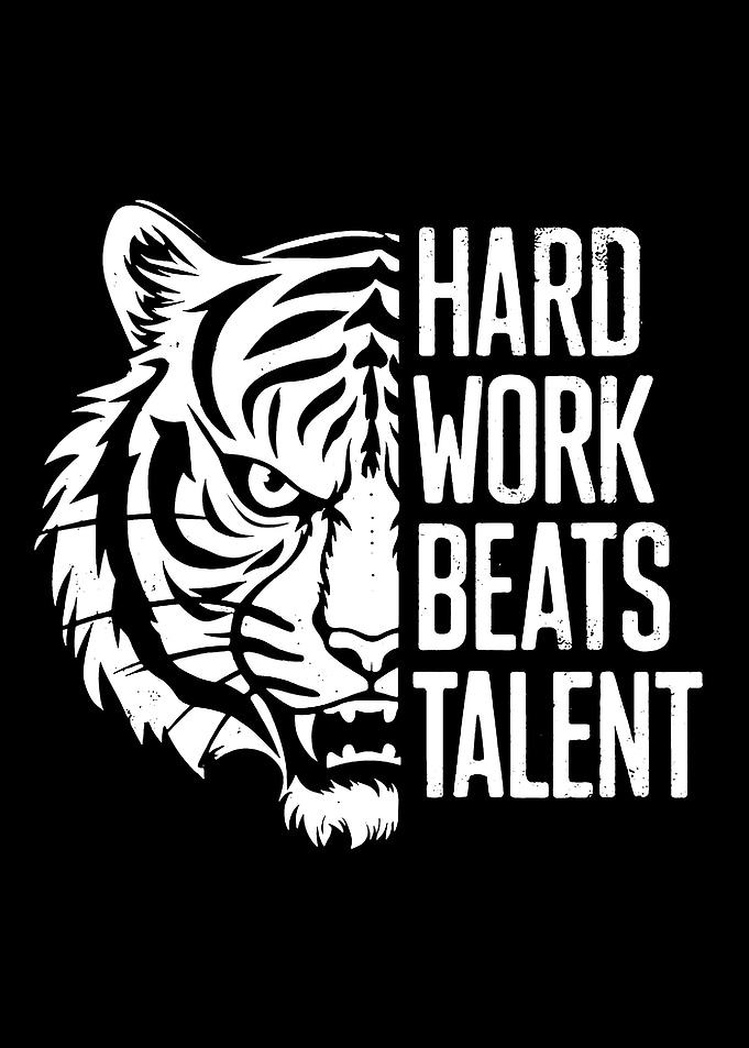 Hard Work Beats Talent Tiger