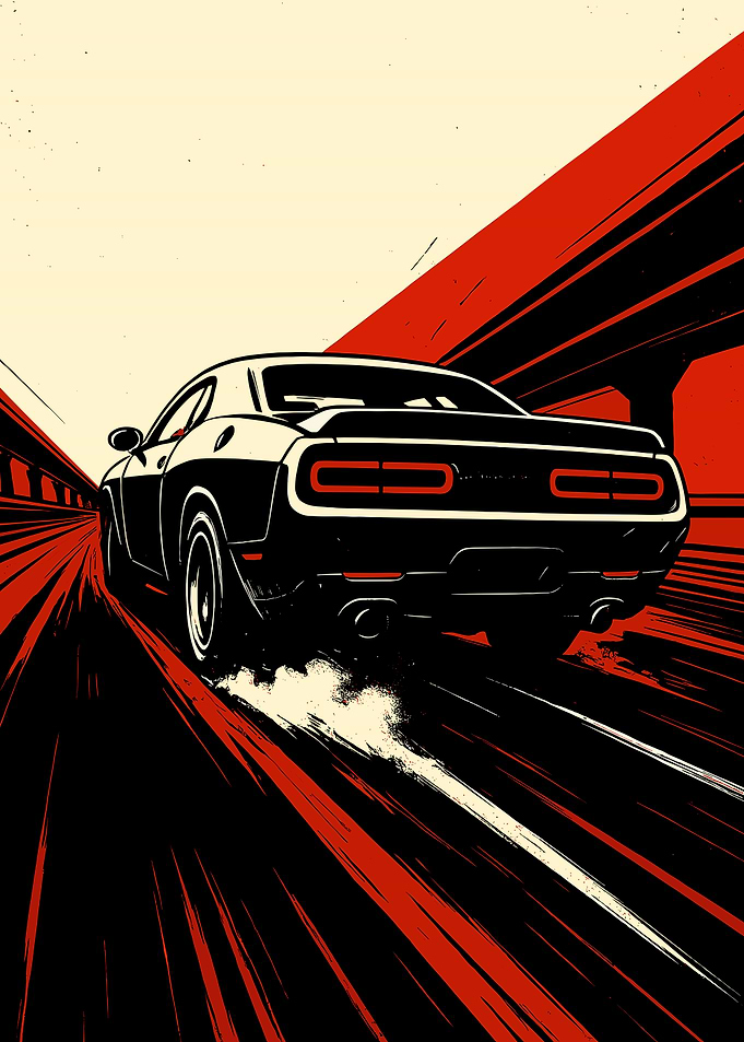 Black Car Speeding