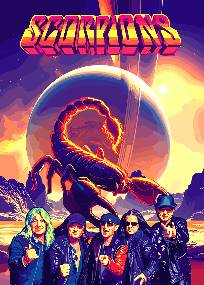 Scorpions Band Retro Art