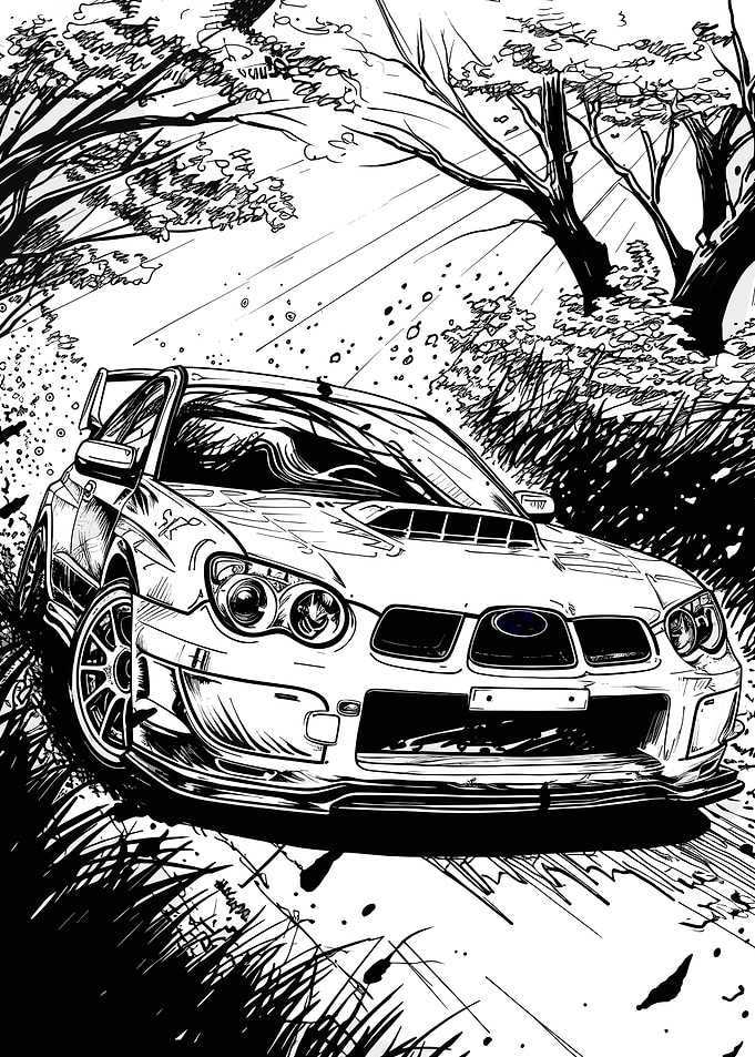 Car Line Art