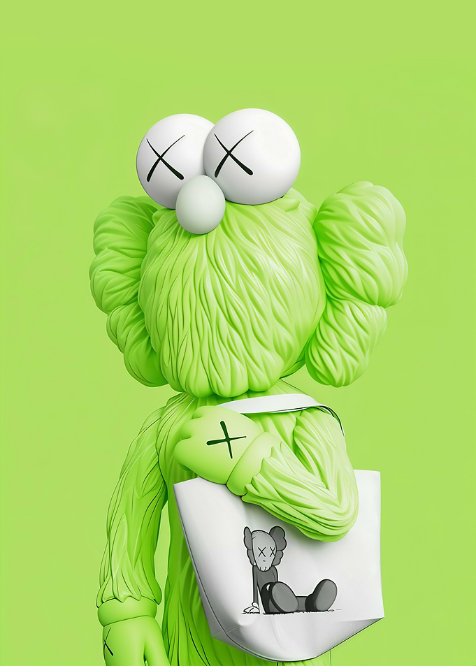 Kaws Companion Figure with Tote Bag