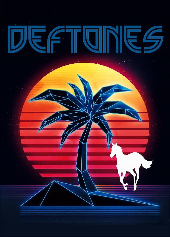 Deftones Retro Wave Art