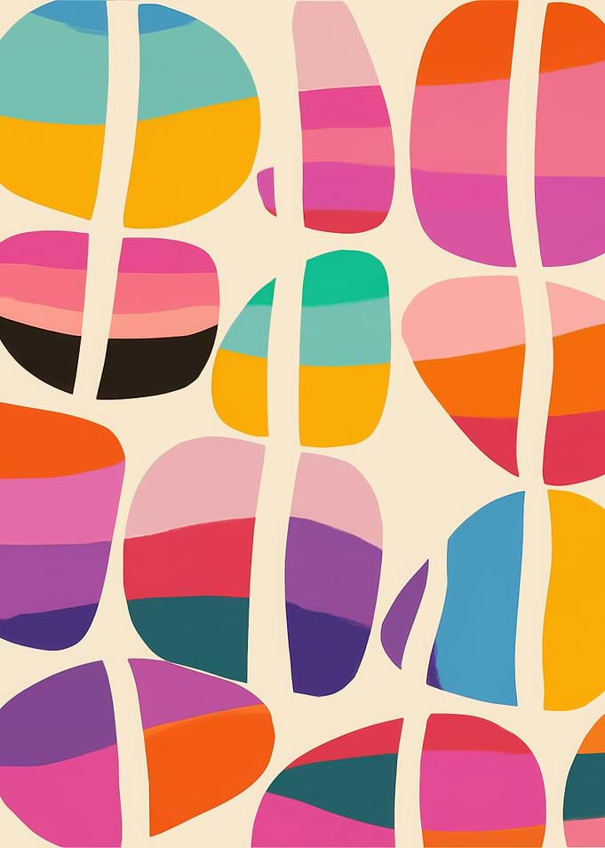 Abstract Colorful Shapes Pattern