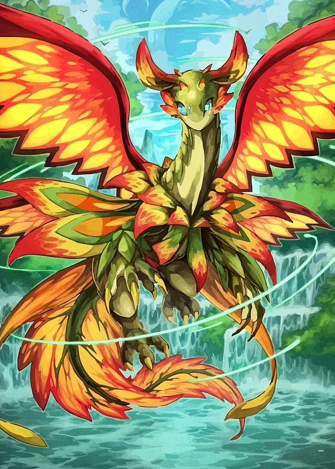 Floral Dragon Fantasy Landscape