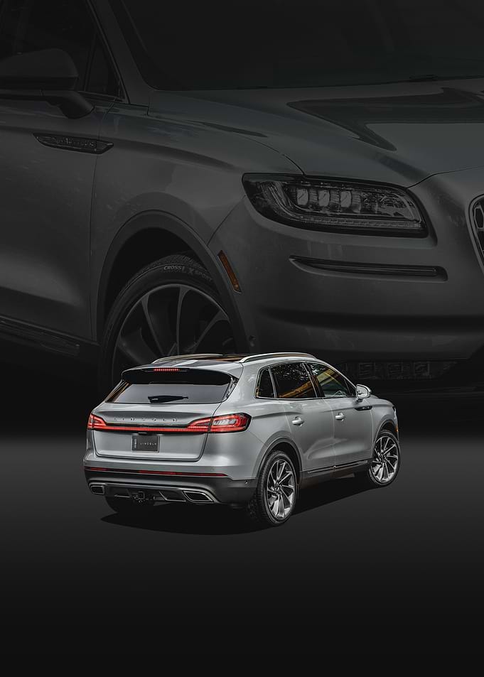 Silver Lincoln Nautilus SUV poster