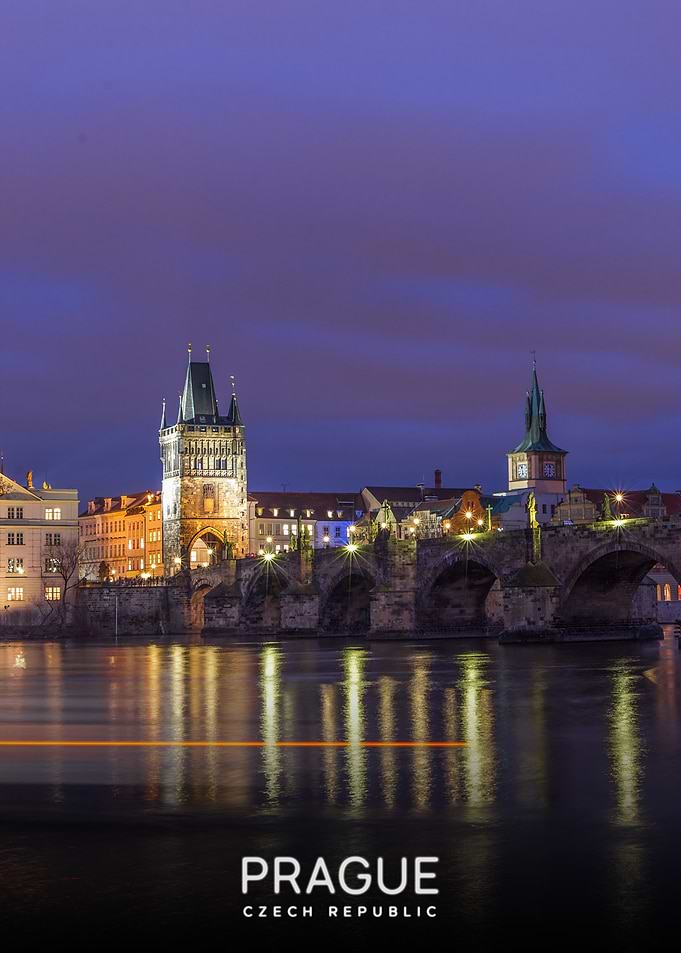 Prague, Czech Republic at Night