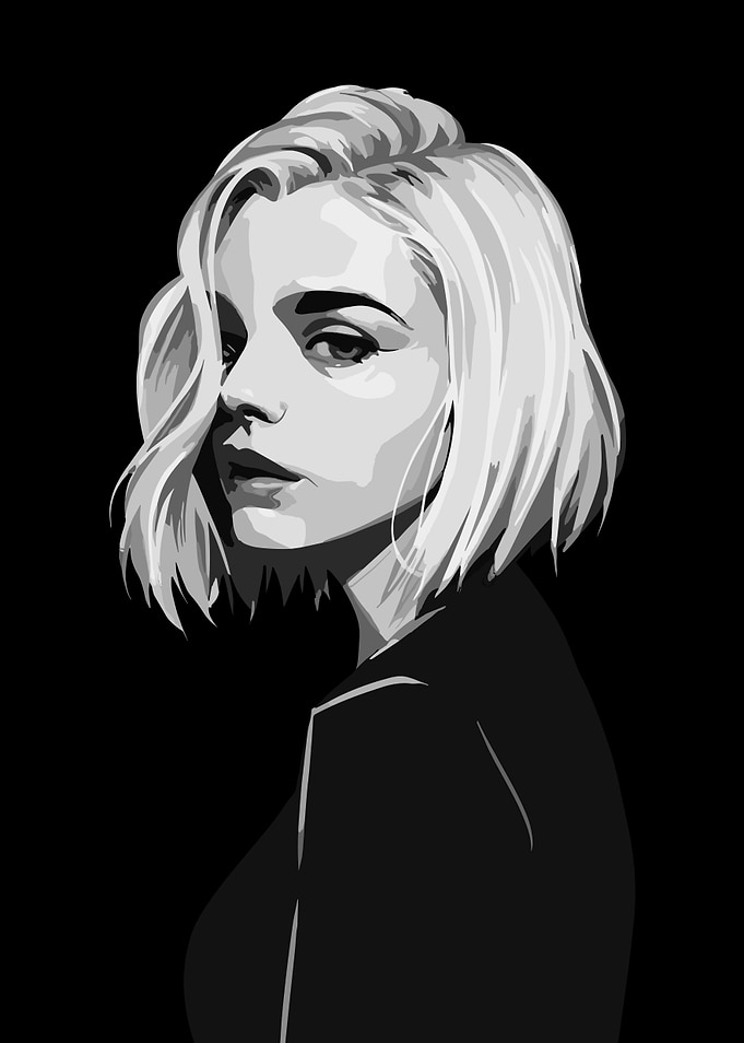 Jeanie Monochrome Portrait of a Woman