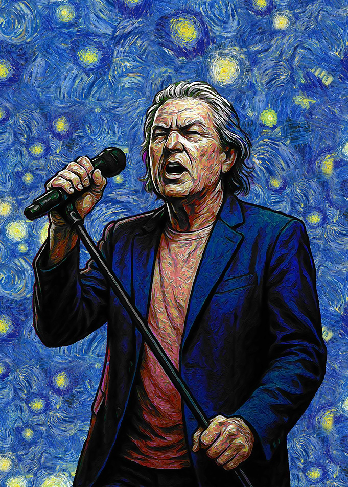 Singer in Van Gogh Style
