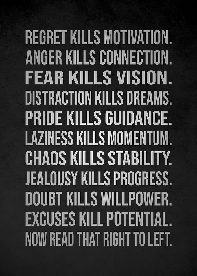 Inspirational Text on Dark Background v8