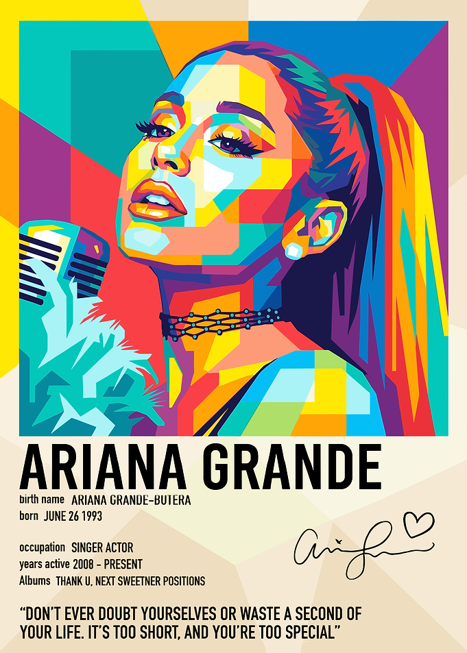 Ariana Grande Pop Art Portrait